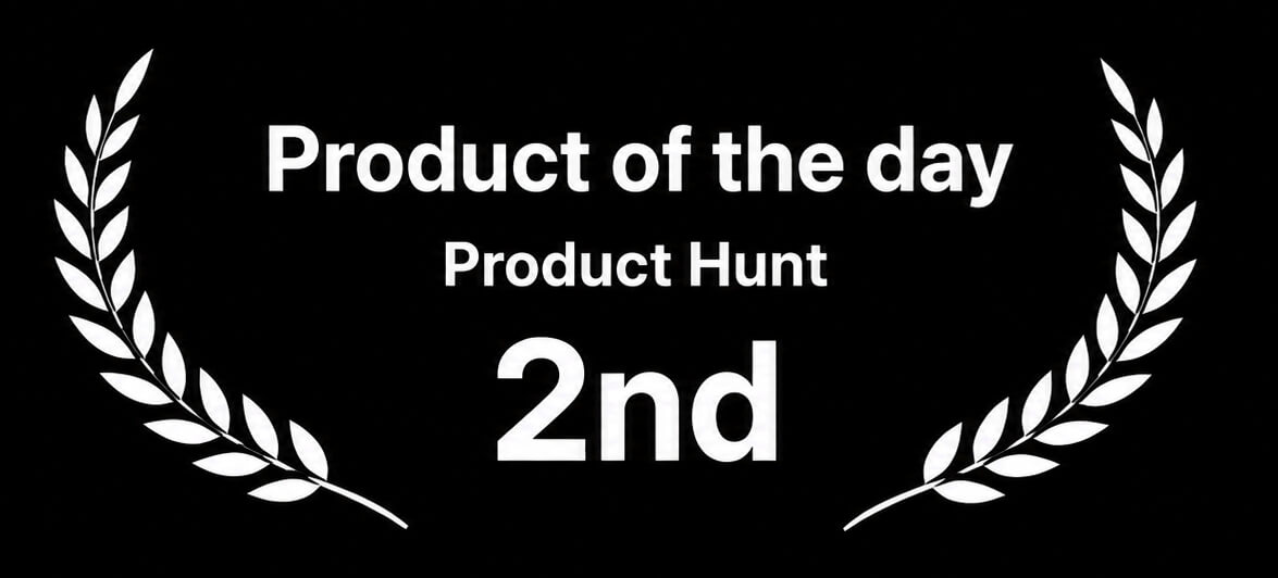 Product Hunt — #2 Product of the Day
